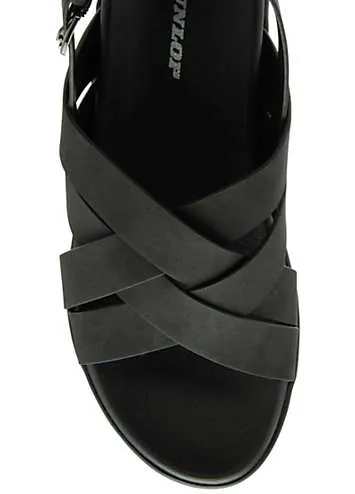 Dunlop Milan Black Chunky Strap Sandals Look Again