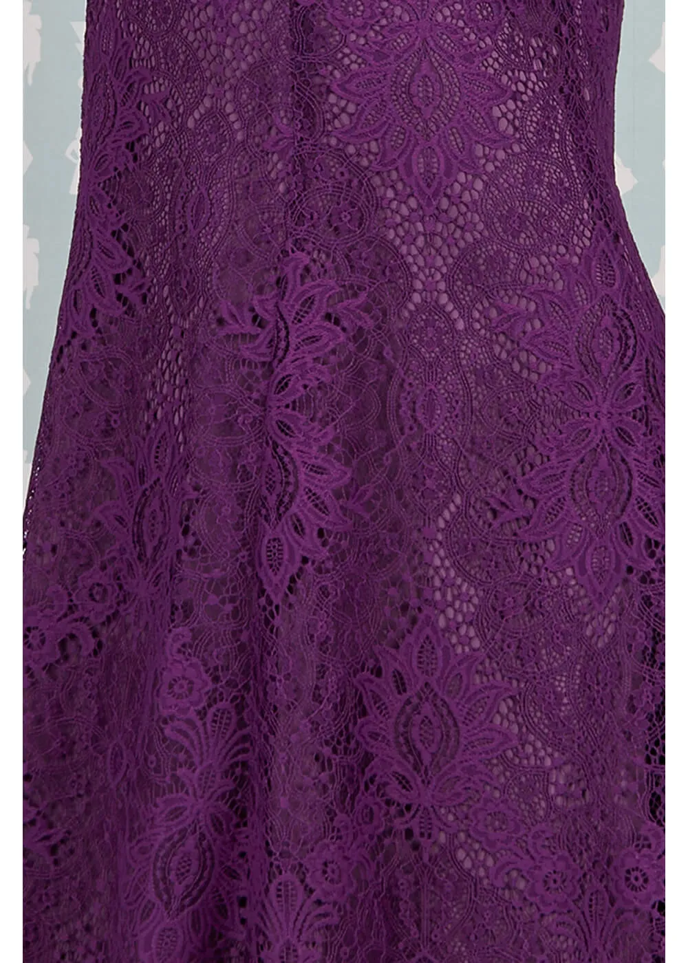 Lilac Lace 40's Trumpet Skirt by Miss Candyfloss