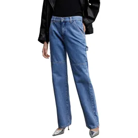 MNG Women's High Rise Cargo Jeans