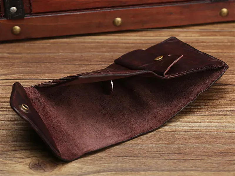 Vintage Cowhide Leather Mini Wallet