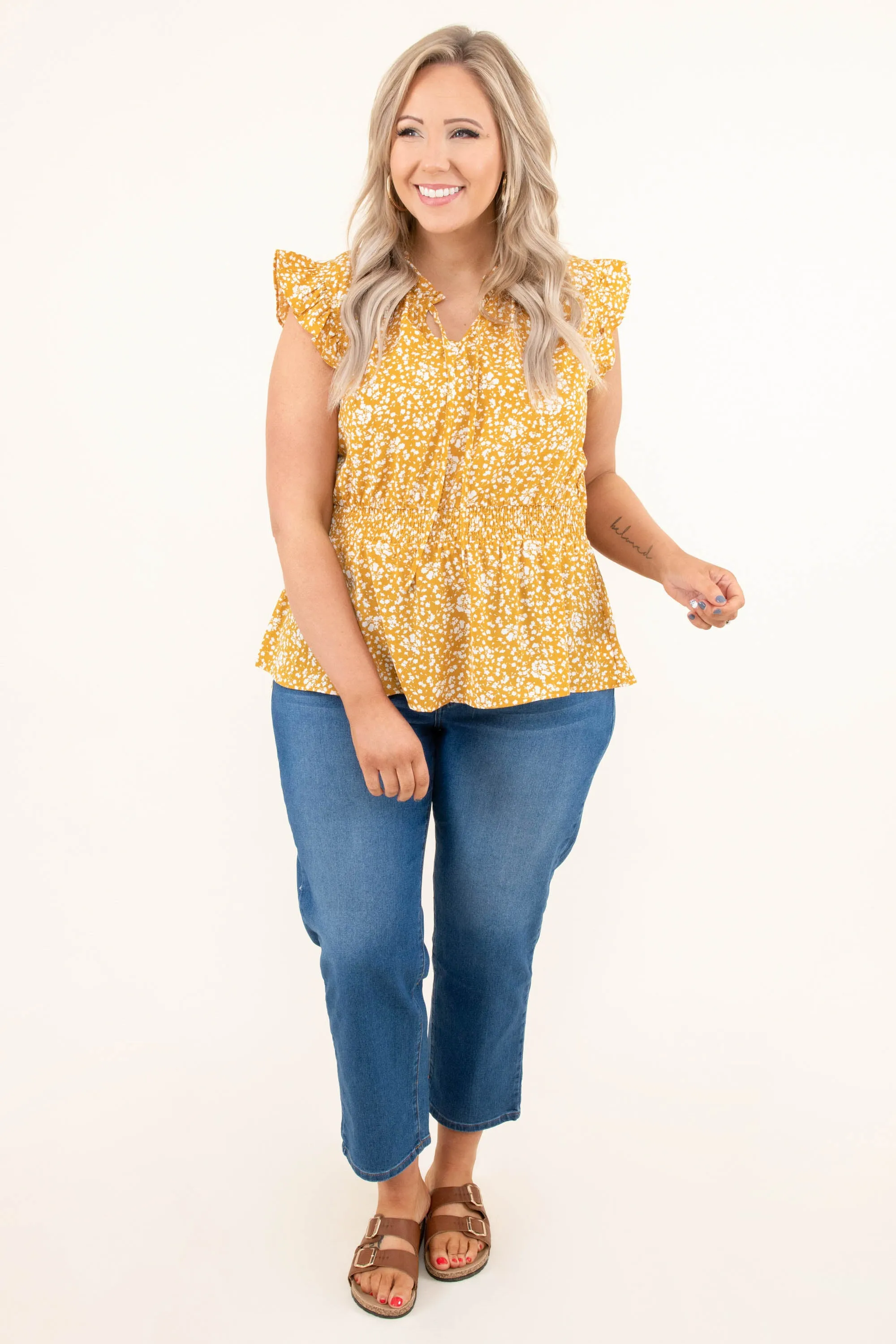 Cheerful Mustard Future Blouse