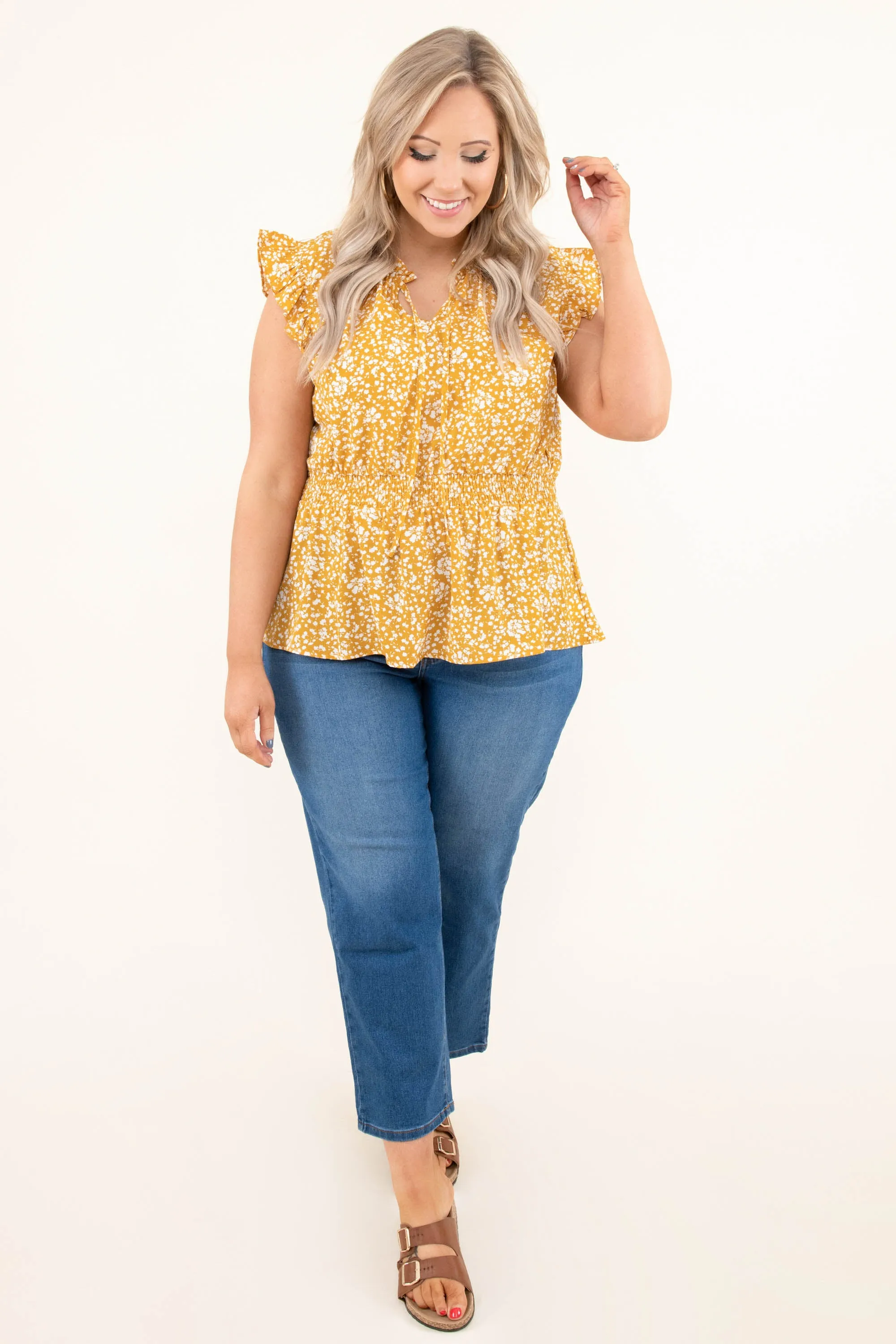 Cheerful Mustard Future Blouse