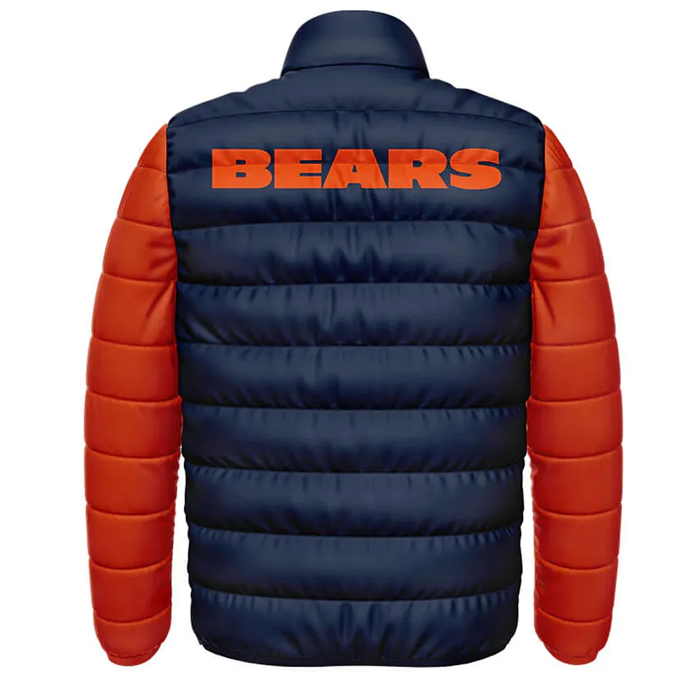 Chicago Bears Navy Puffer Jacket