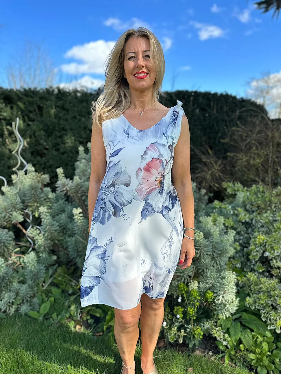 Navy Floral Dress Joy