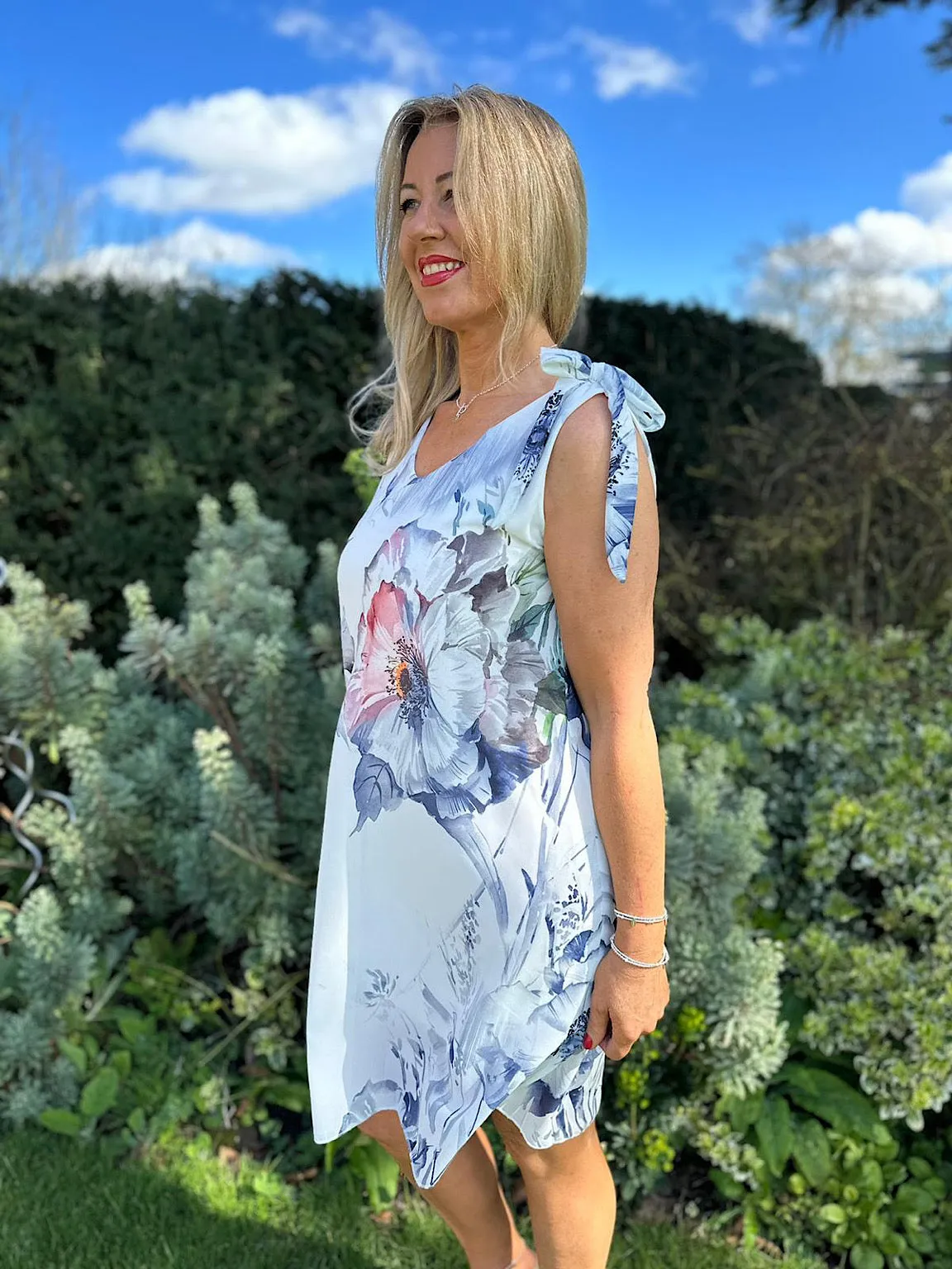 Navy Floral Dress Joy