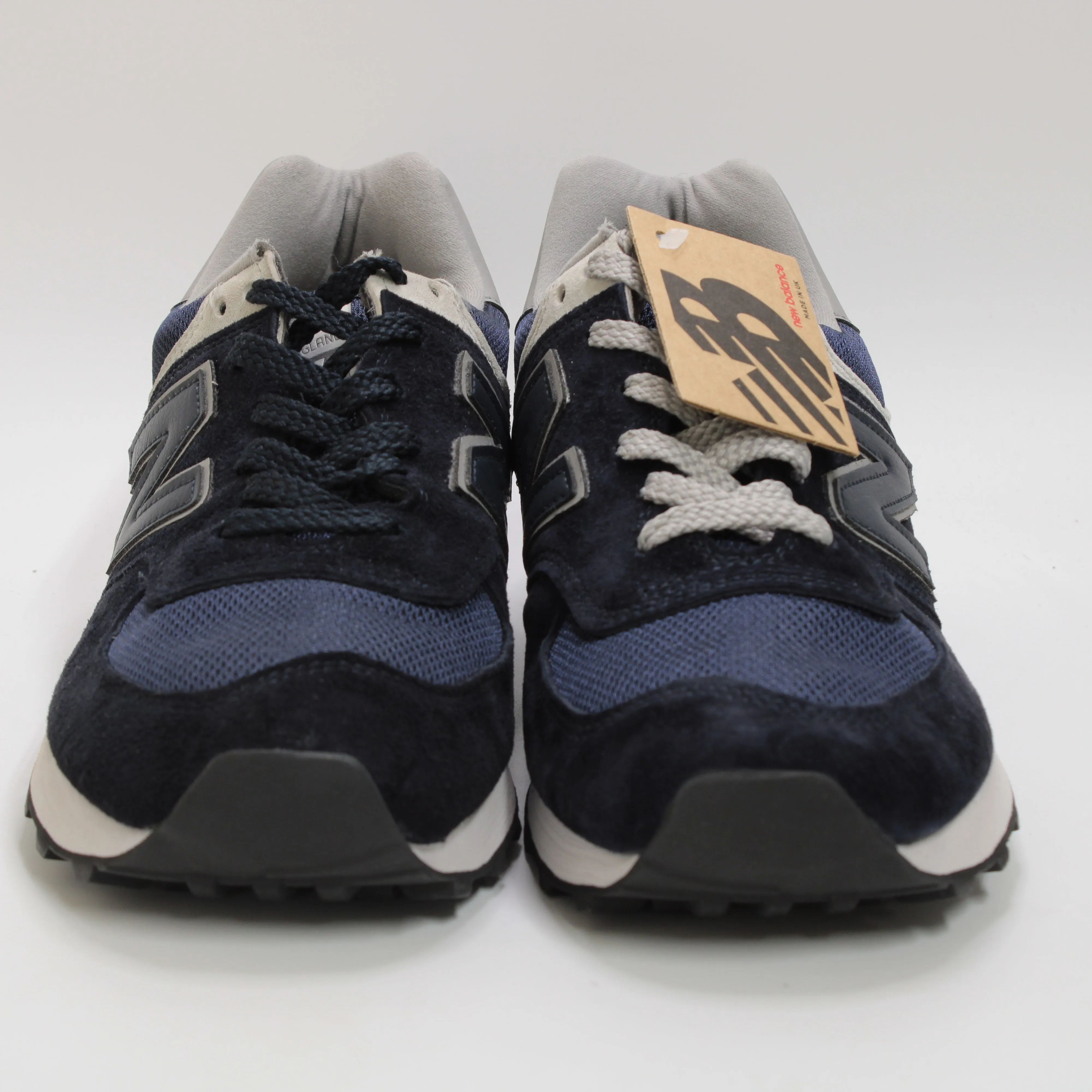 576 Navy White Trainers