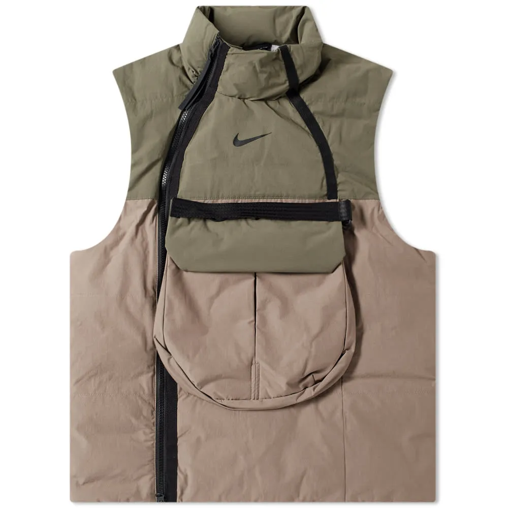 Nike Tech Pack Utility Vest in Olive Grey, Twilight & Black