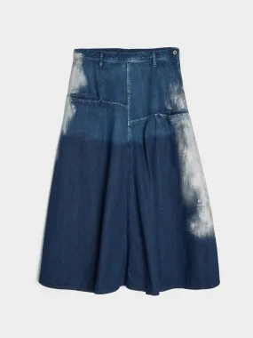 Indigo Panel Pocket Skirt