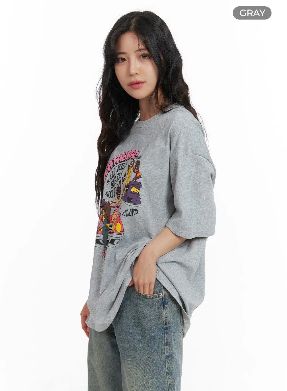 OM427 Graphic Oversized T-Shirt