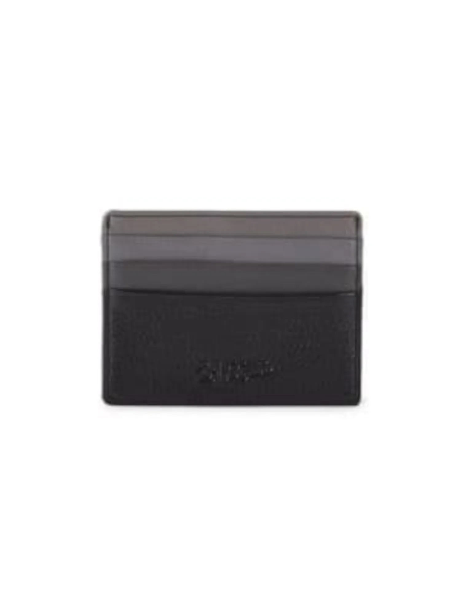 ORIGINAL PENGUIN Men's Embossed Black Leather Logo Card Holder