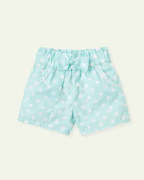 Paperbag Shorts with Polka Dots