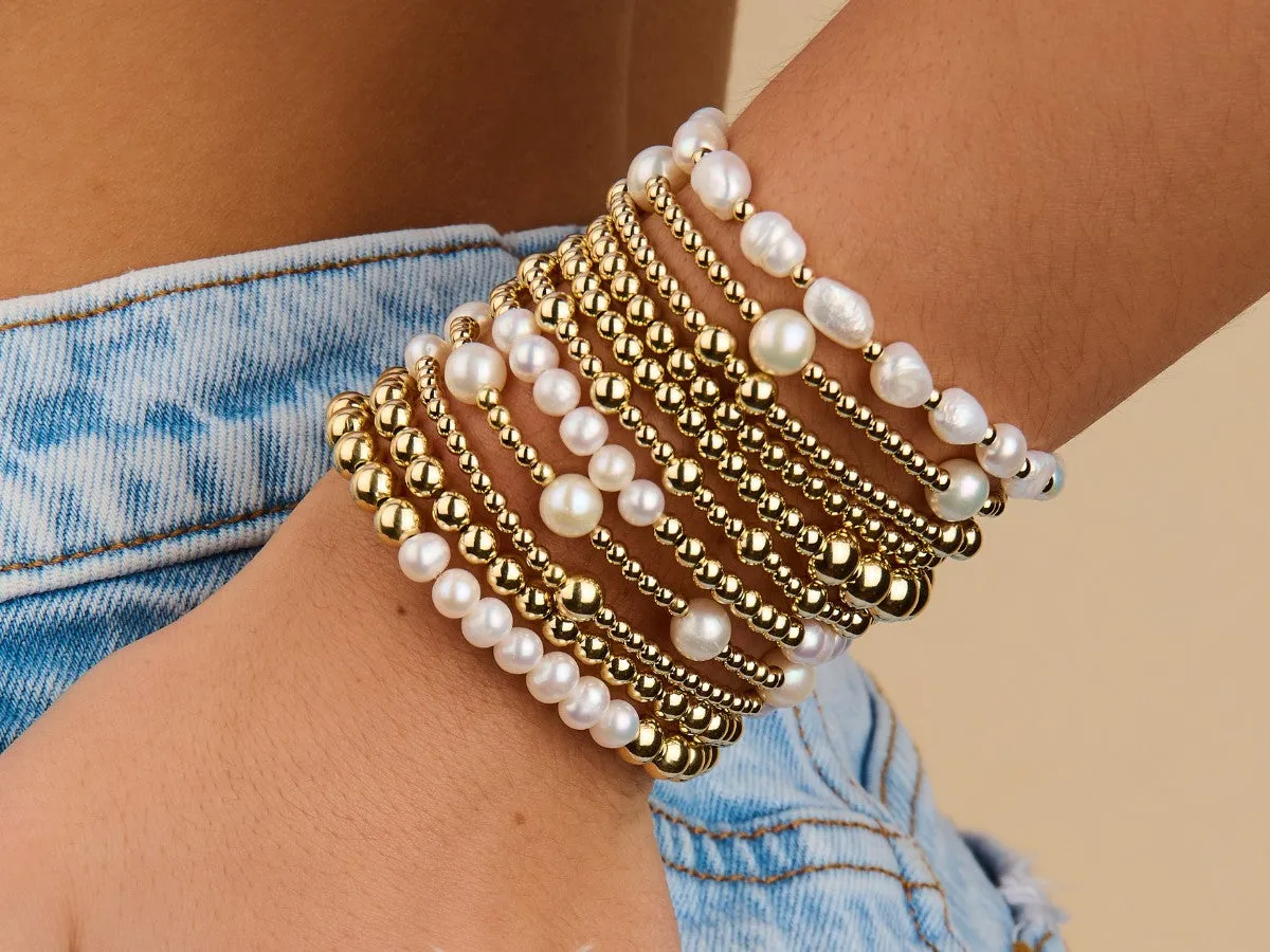 Pearl Bracelet with 3mm and 6mm Beads