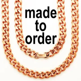 Personalized Heavy Copper Curb Chain Necklace NC76M