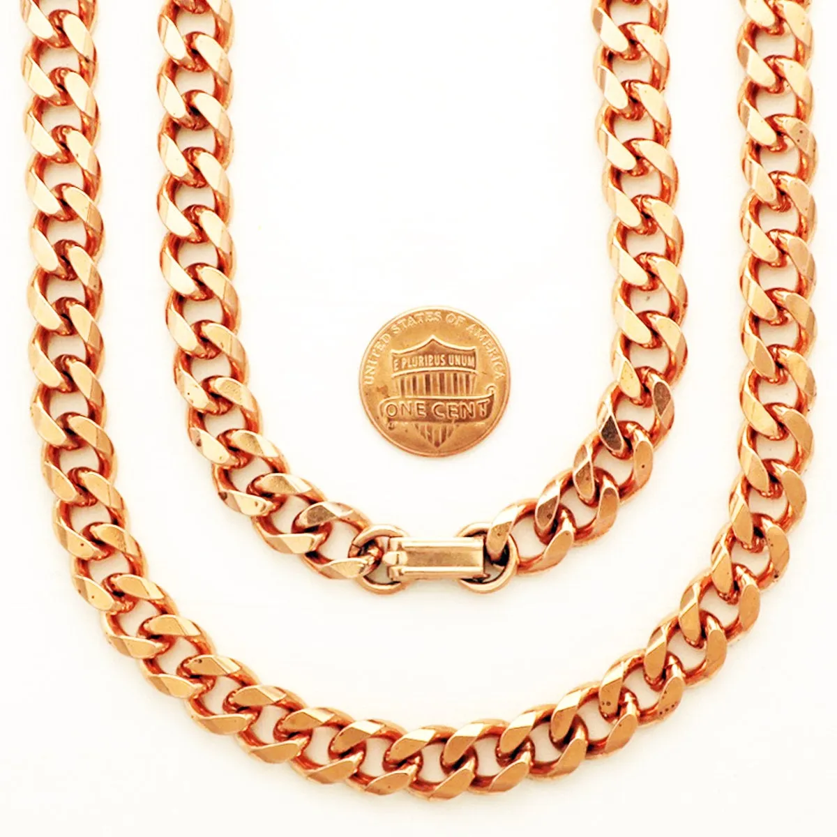 Personalized Heavy Copper Curb Chain Necklace NC76M