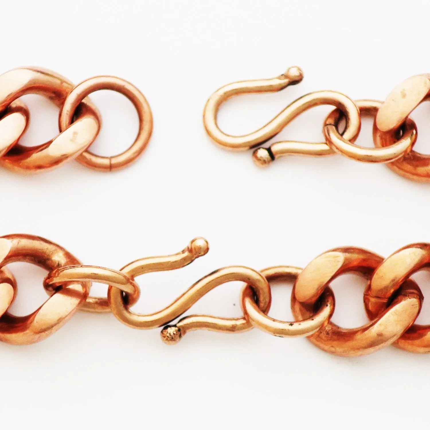 Personalized Heavy Copper Curb Chain Necklace NC76M