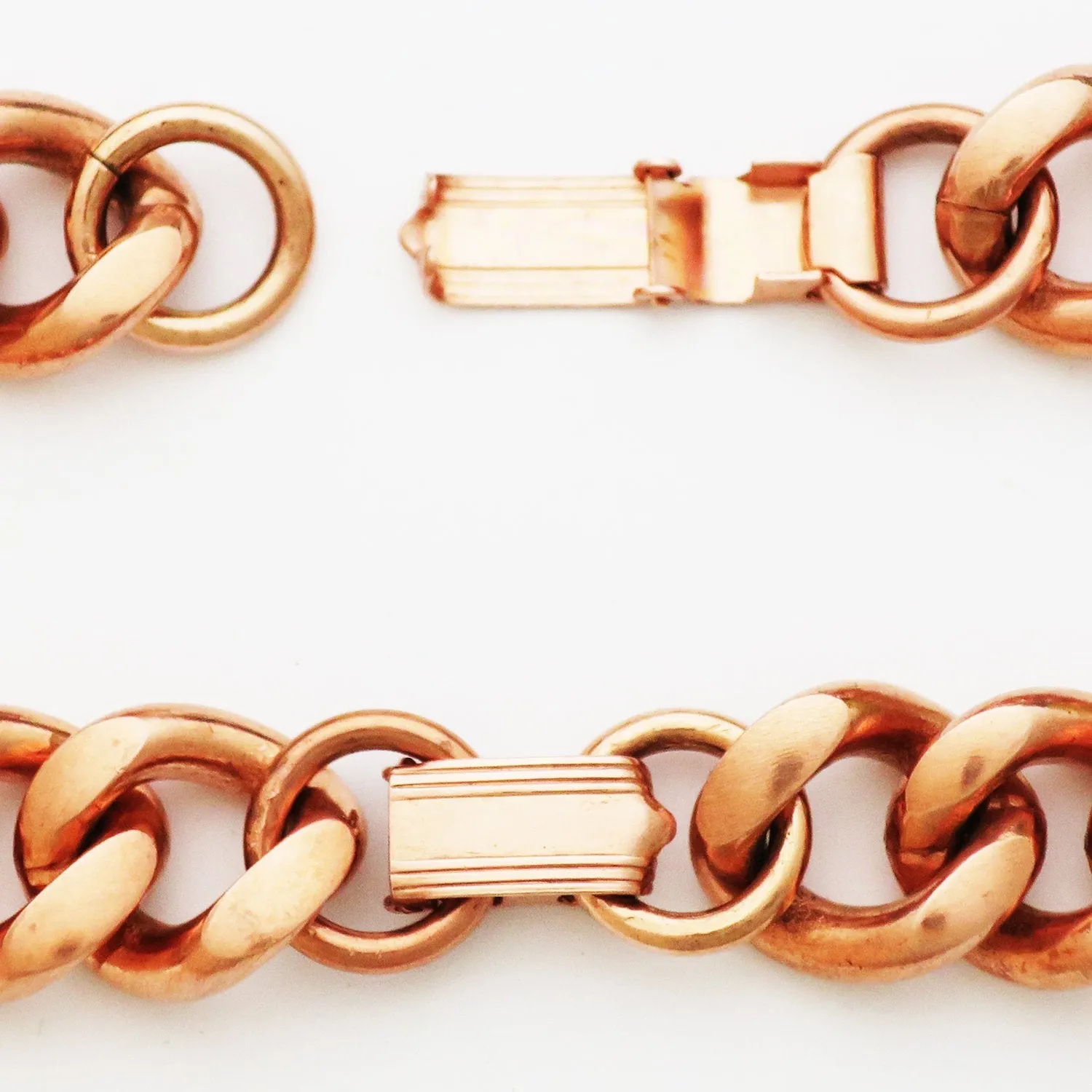 Personalized Heavy Copper Curb Chain Necklace NC76M