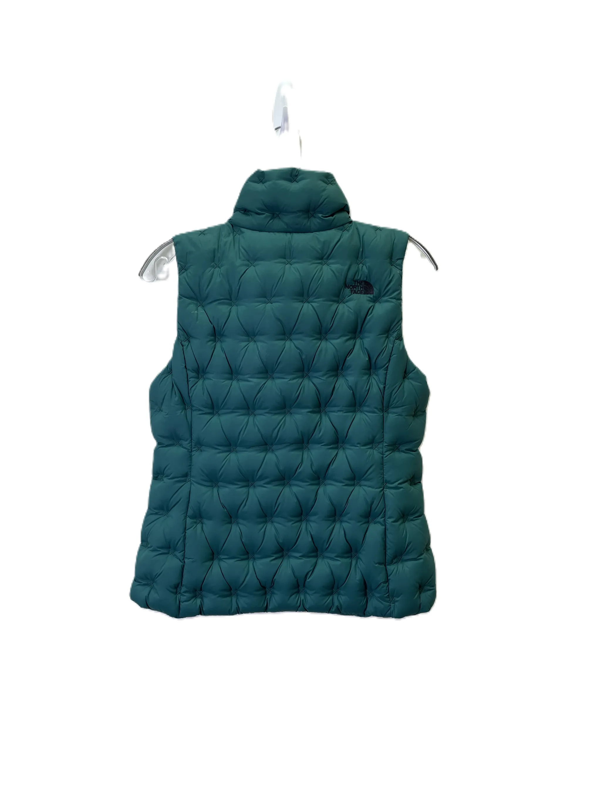 Green Puffer Vest by The North Face in Size Sp