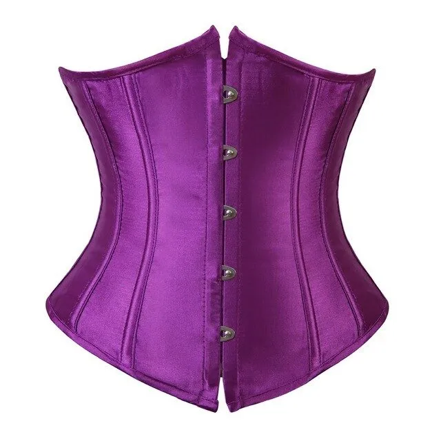 Purple Satin Corset Top