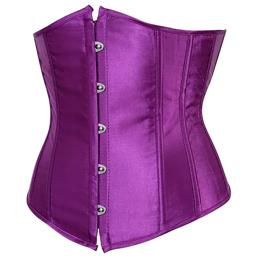 Purple Satin Corset Top