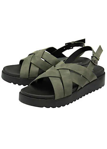 Dunlop Chunky Strap Khaki Sandals