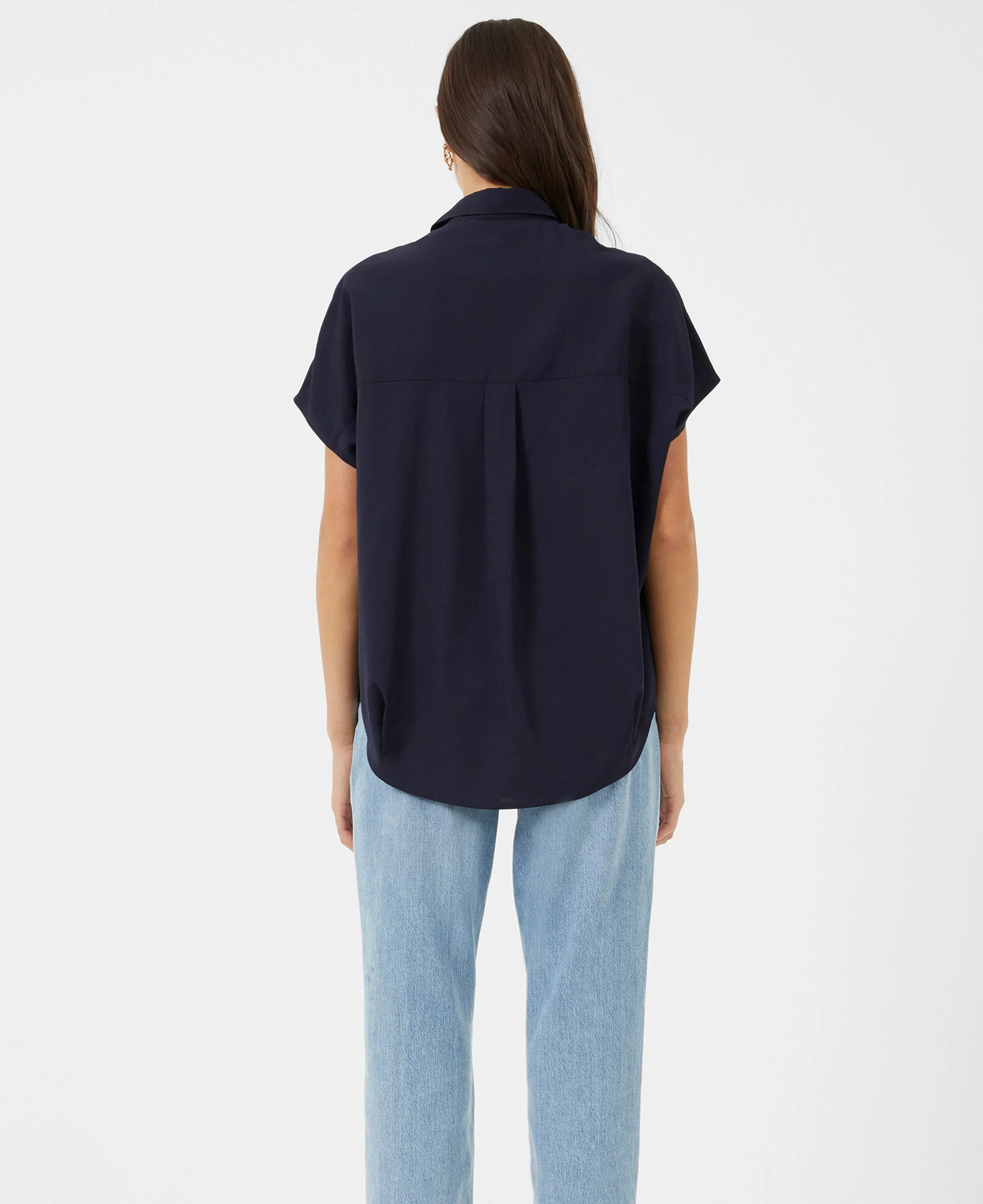 Recycled Popover Shirt Utility Blue