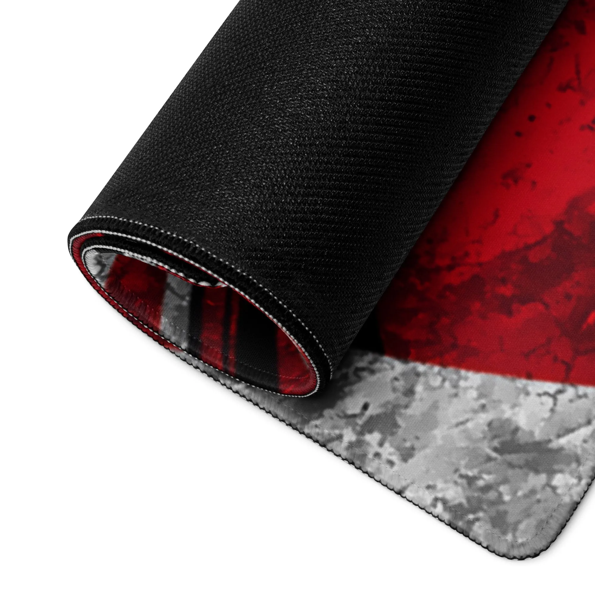 Funky Red Grunge Mouse Pad