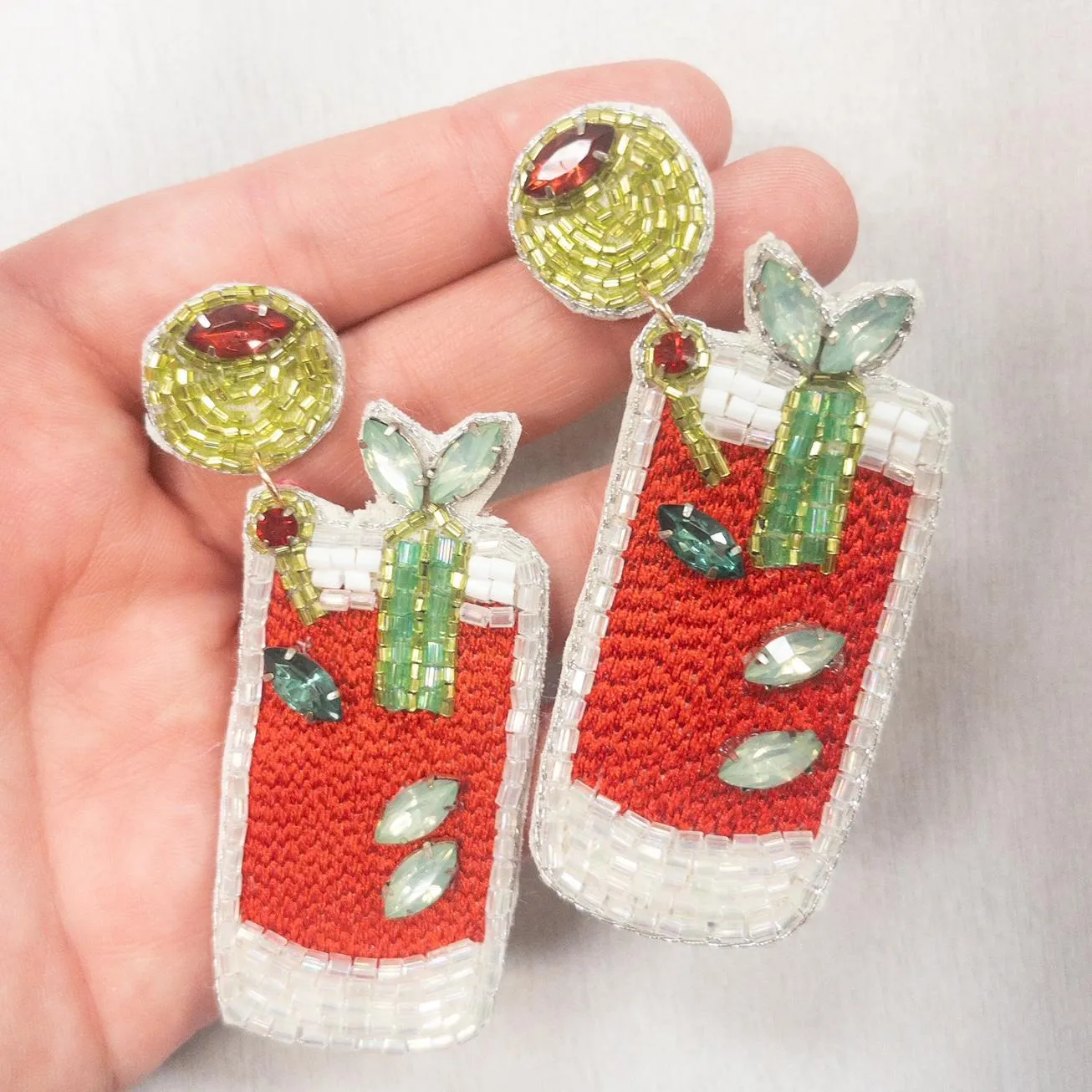 Beaded Earrings - Bloody Mary