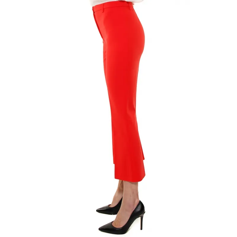 Red Flared Pants in Punto Milano