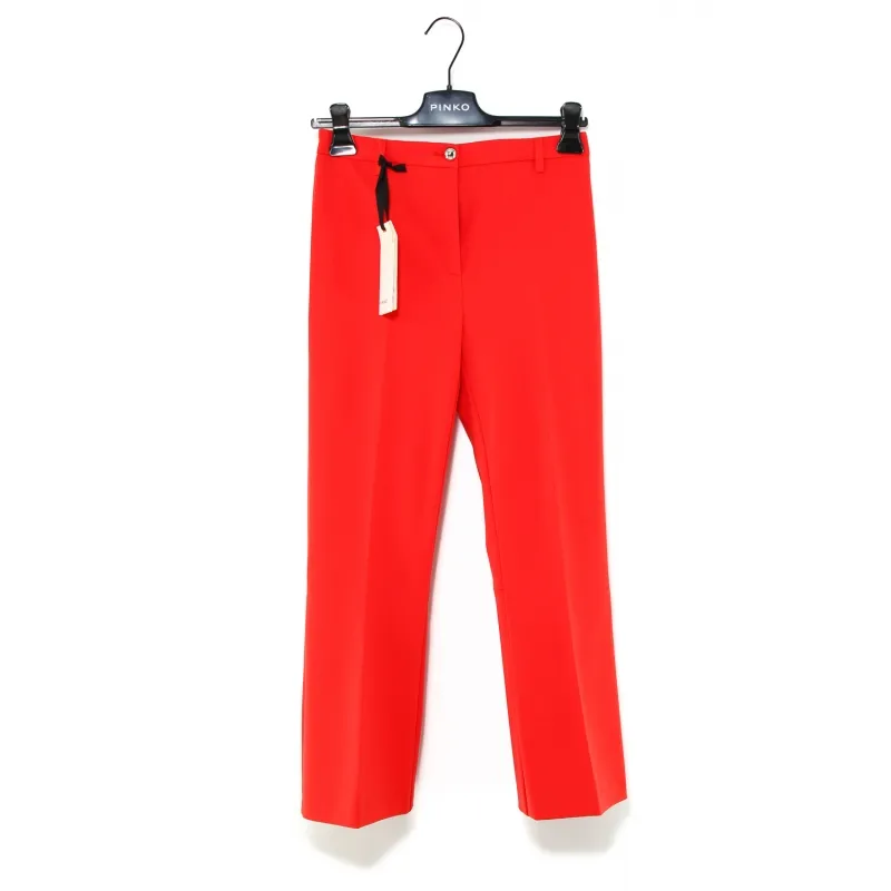 Red Flared Pants in Punto Milano