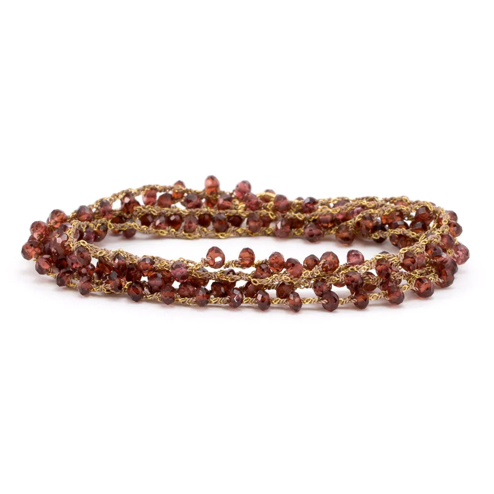 Red Garnet Chain Wrap Around