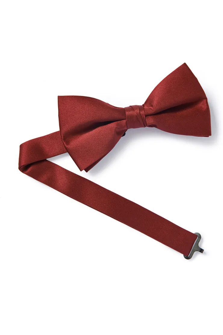 Red Satin Bow Tie