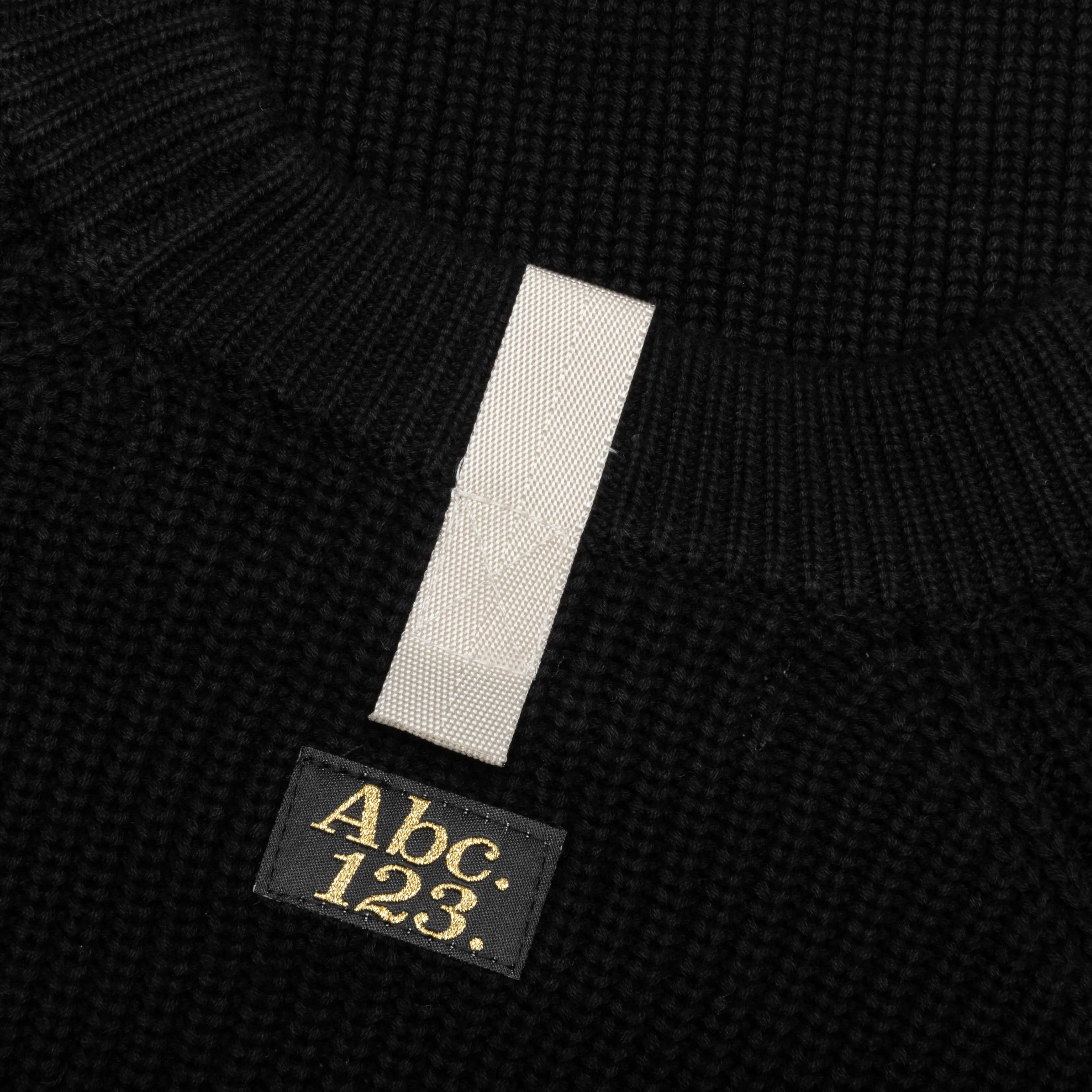 Anthracite Black Ribbed Crewneck