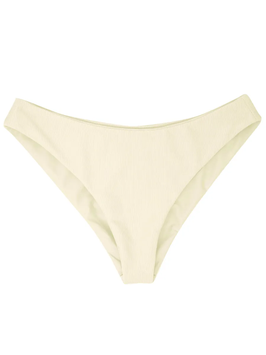 Ivory Ribbed MALY Bottoms