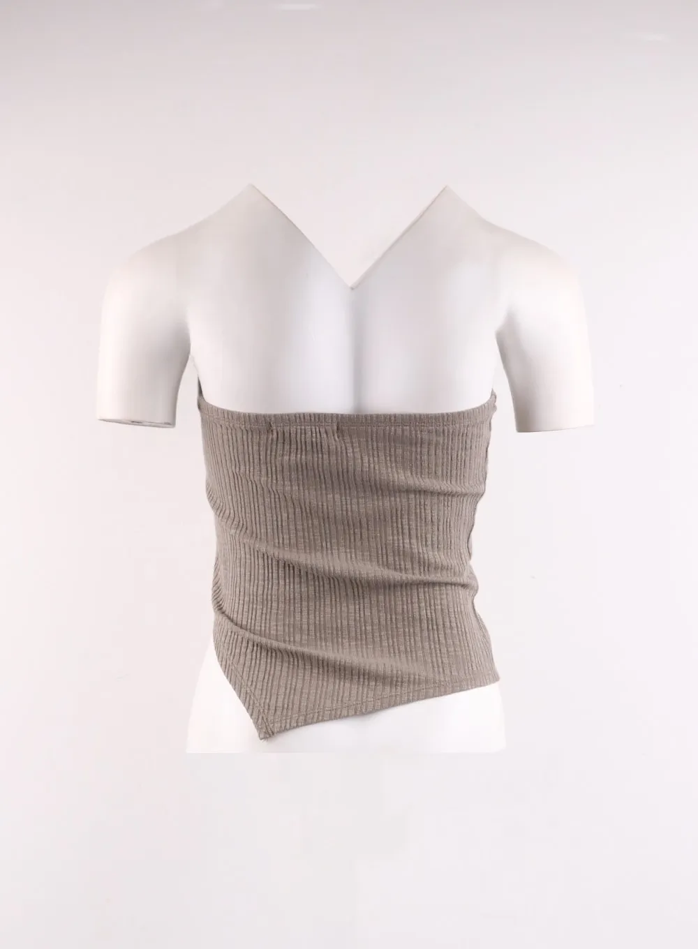 Ribbed Strapless Tube Crop Top IF402