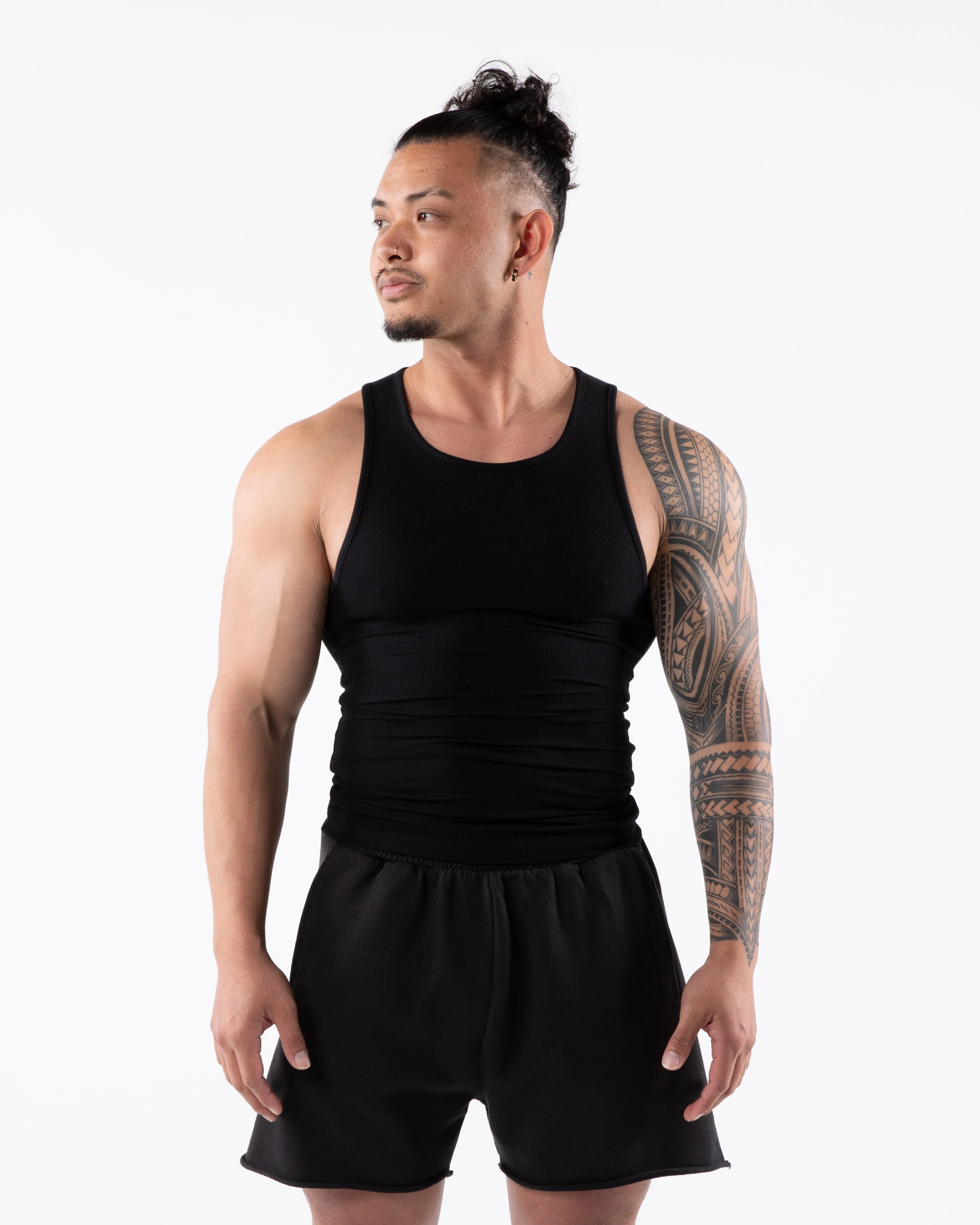 Black Ribbed Tank Top 2 Pack