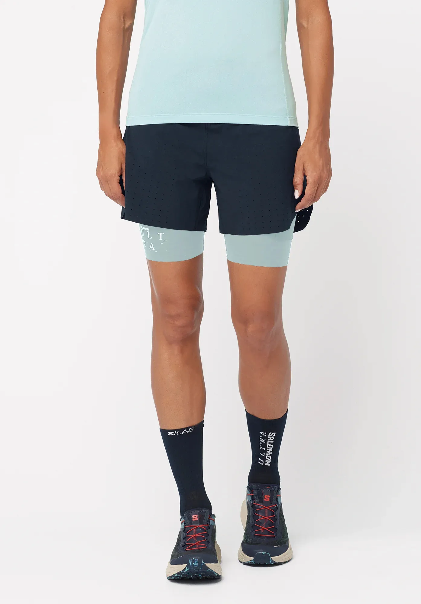 Salomon Women's S/Lab Ultra 2in1 Shorts Night Sky/Cameo Blue | Buy Salomon Women's S/Lab Ultra 2in1 Shorts Night Sky/C