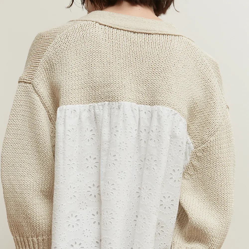 Salty Pebble Flower Linen Cropped