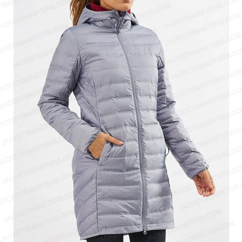 Sex Education Puffer Gray Hooded Coat