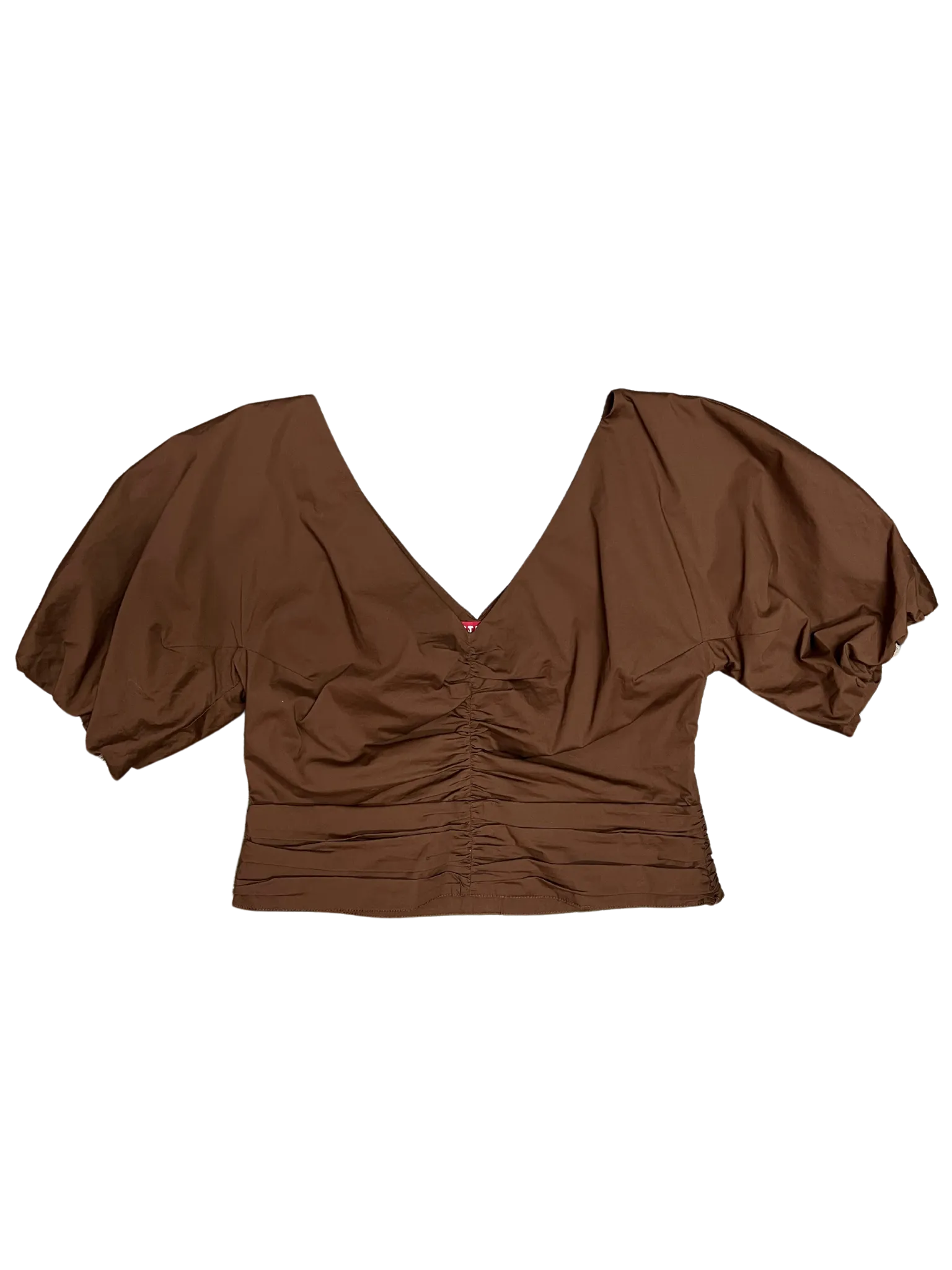 Size 14 Staud Brown Ruched Top