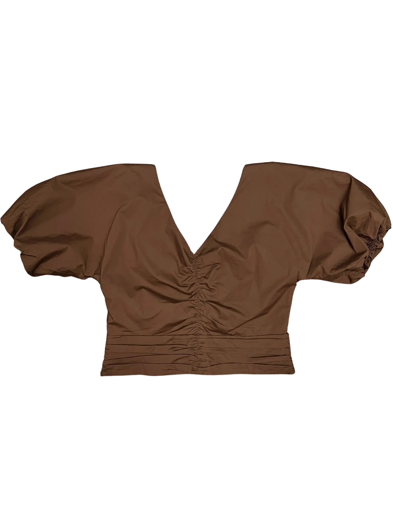 Size 14 Staud Brown Ruched Top