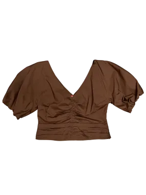 Size 14 Staud Brown Ruched Top