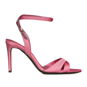 Soft Pink Satin Thea Sandals