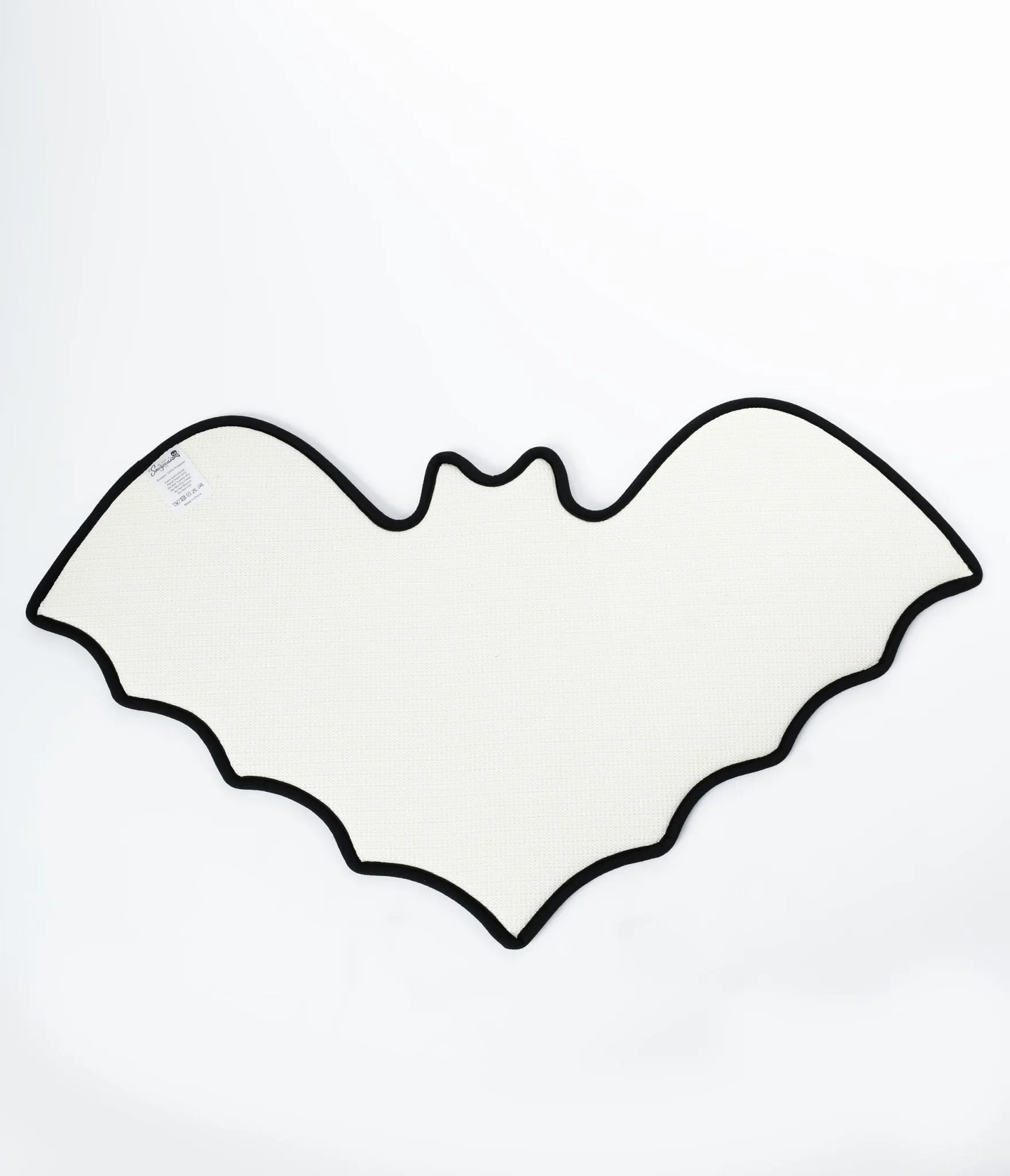 Bat Design Black Bath Mat by Sourpuss