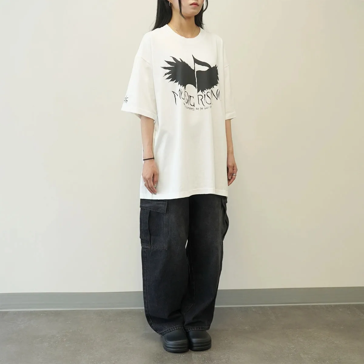 Street Style U-Neck Logo T-Shirts