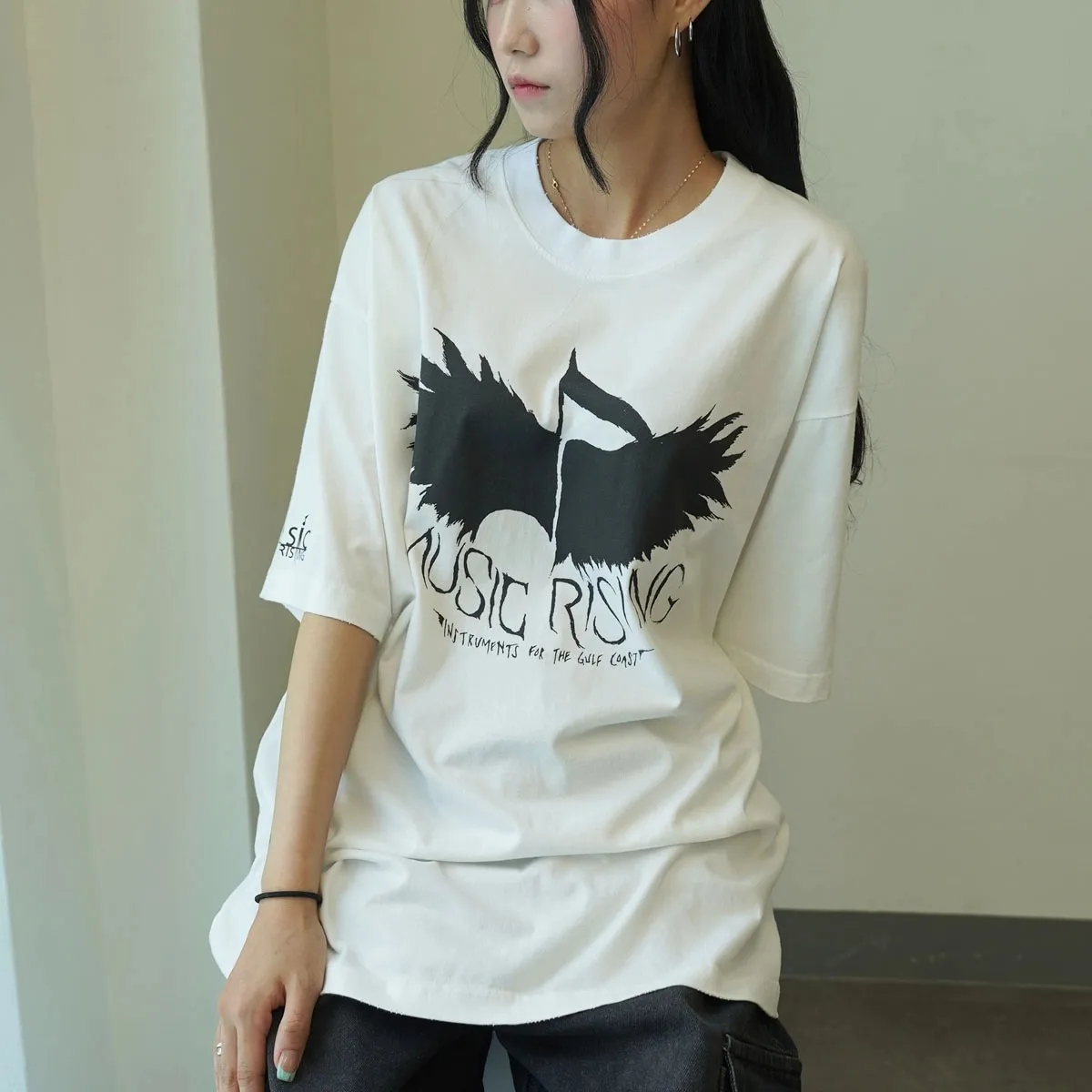 Street Style U-Neck Logo T-Shirts