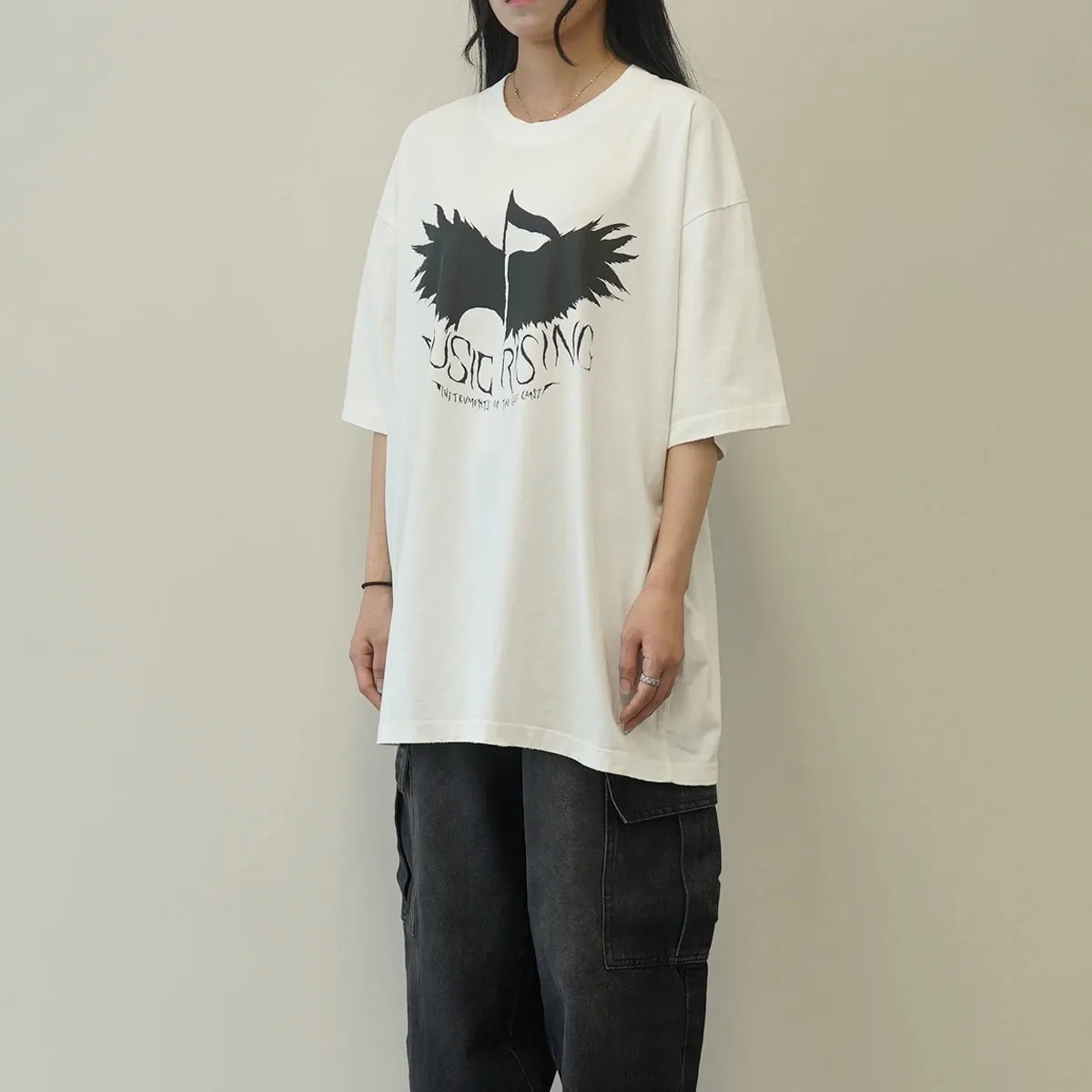 Street Style U-Neck Logo T-Shirts