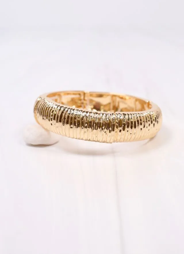 GOLD Danny Ribbed Stretch Bracelet