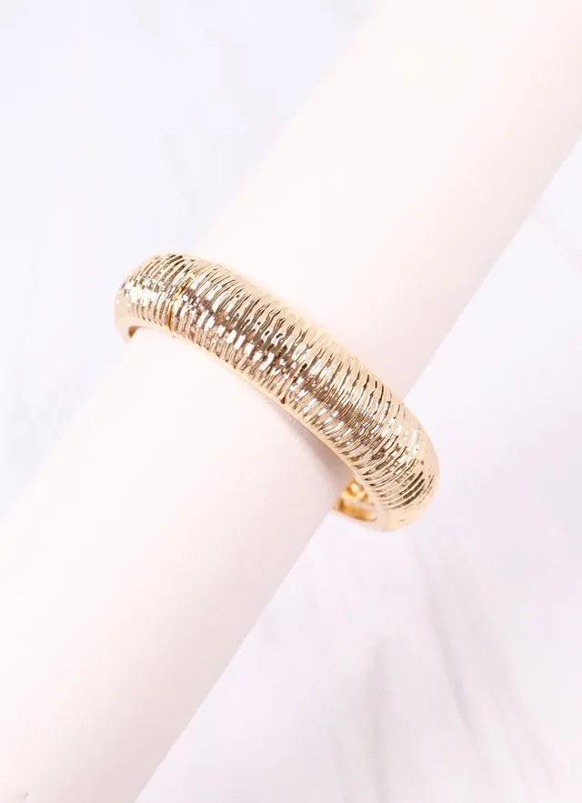 GOLD Danny Ribbed Stretch Bracelet