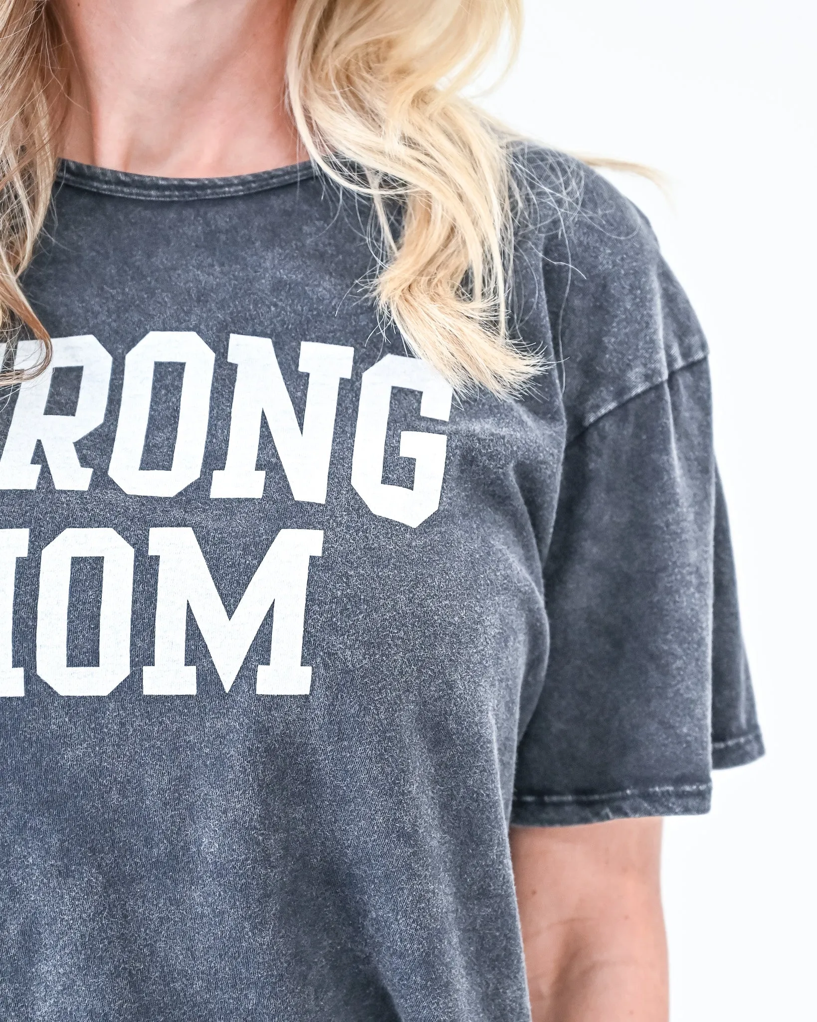 Mineral Washed Strong Mom Top