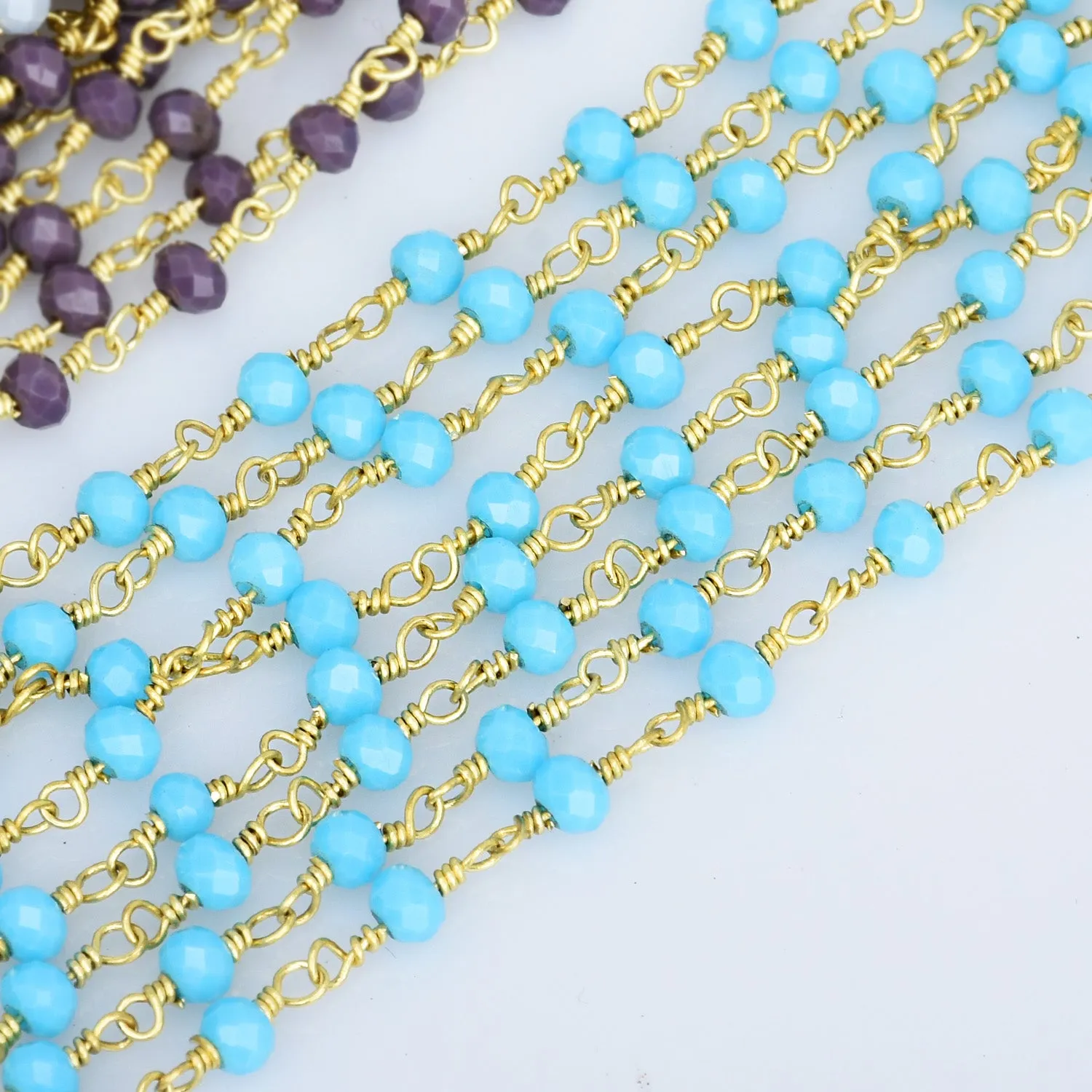 Handmade Crystal Bead Rosary Necklace By THE Yard 102754